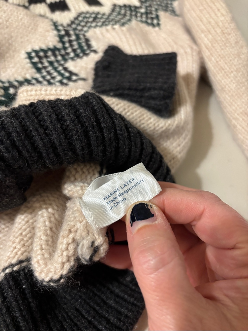 Marine Layer Cardigan Ava Fair Isle Size XS Cabincore Camping Wool Alpaca Soft - Picture 10 of 11